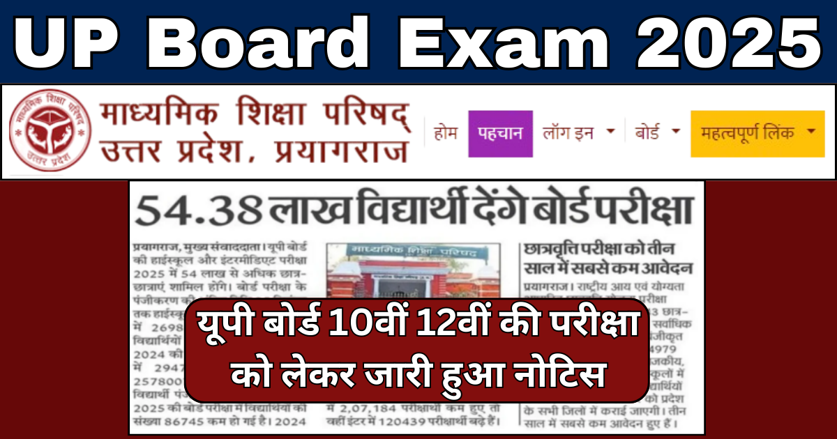 UP Board 10th 12th Exam 2025