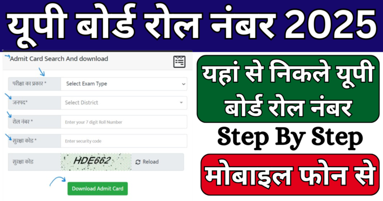 UPMSP UP Board Roll Number Finder 2025